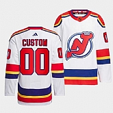 Men's New Jersey Devils Custom White 2022-23 Reverse Retro Stitched Jersey,baseball caps,new era cap wholesale,wholesale hats